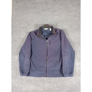 Izod Performx Mens Fleece 1/4 Zip Pullover Sweater Medium Blue Zip Pocket Casual